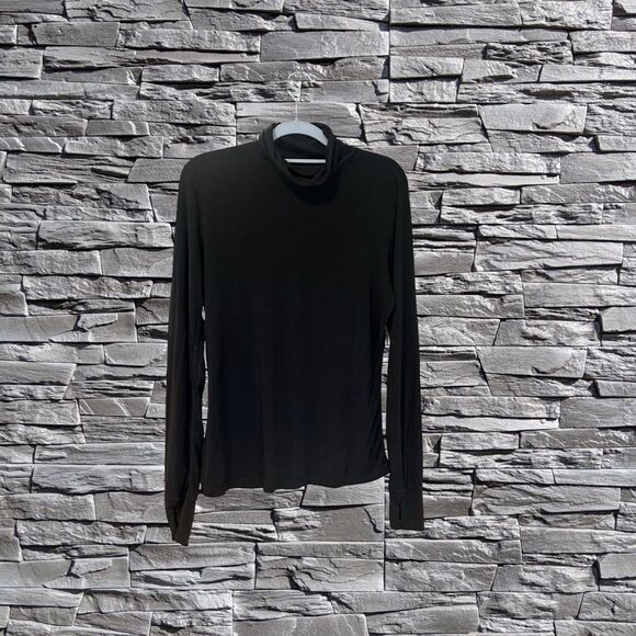 Modern Movement Lightweight Long Sleeve Black Loose Turtleneck SOFT! Large - Picture 5 of 5